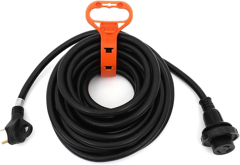 30Amp 36 Foot RV Power Extension Cord 10AWG/3C Wire TT-30P to L5-30R Twist Lock K4340