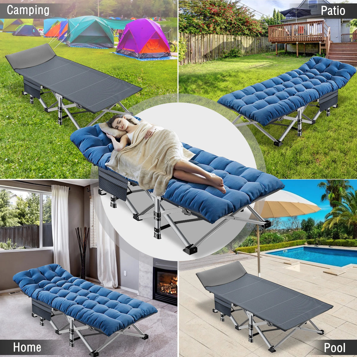 Folding Camping Cot with Carry Bag F5773