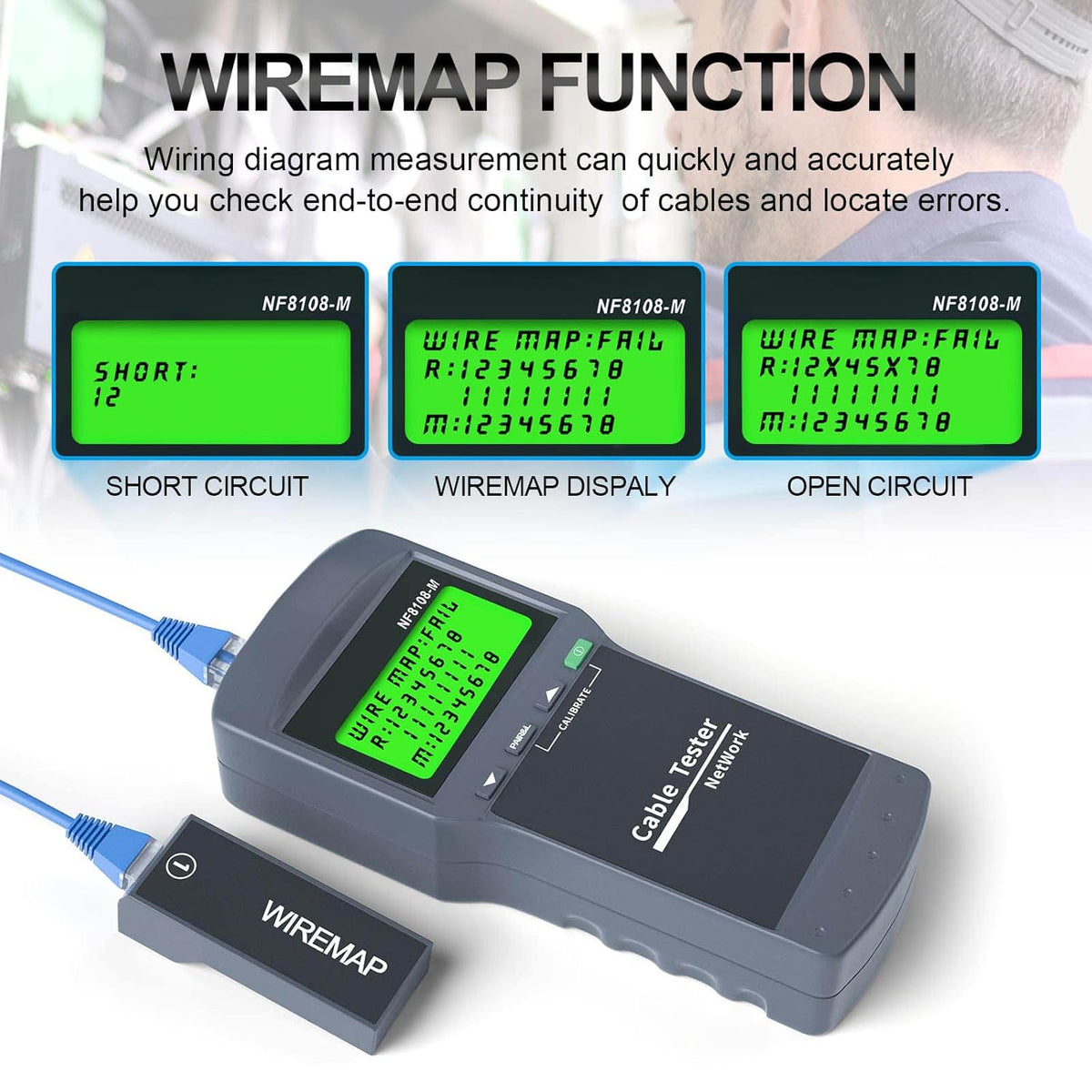 Network Cable Tester with 8 Remote Units L7131