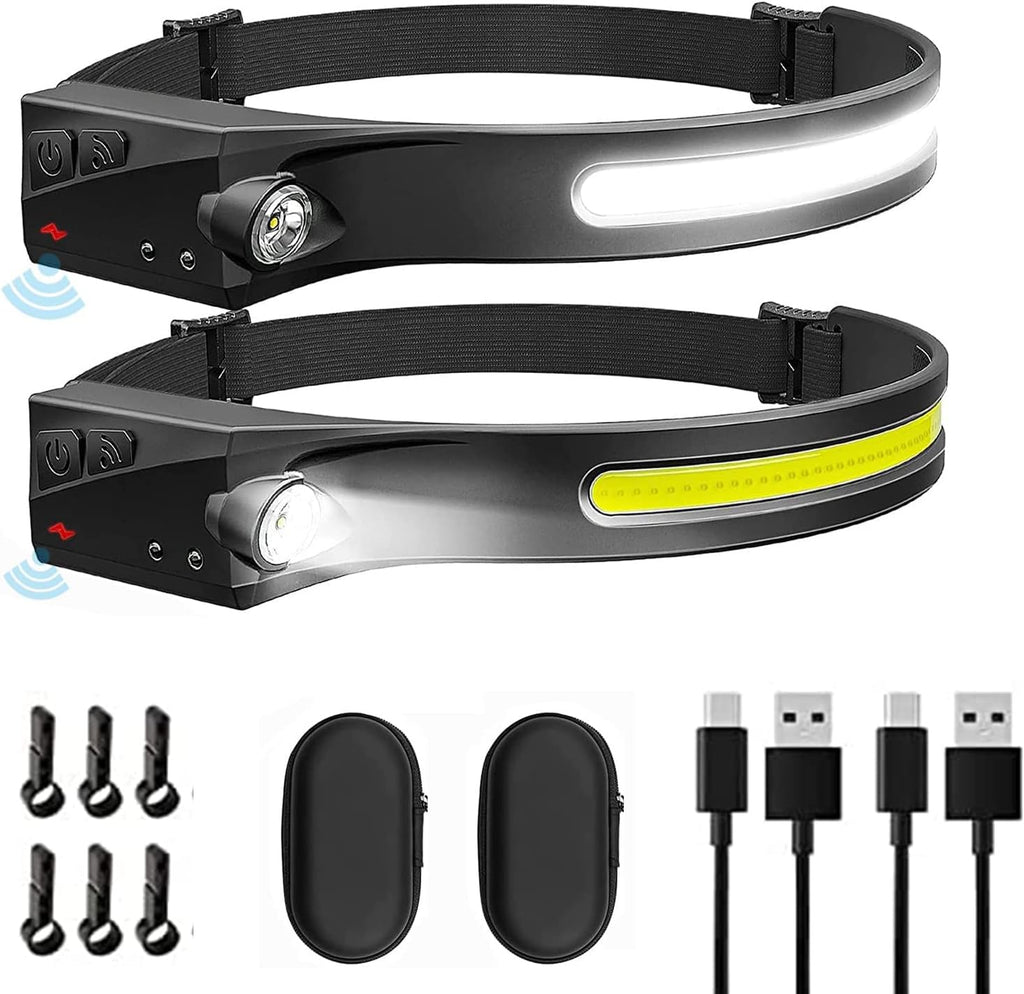 Rechargeable LED Headlamps 2-Pack 350 Lumens K62637