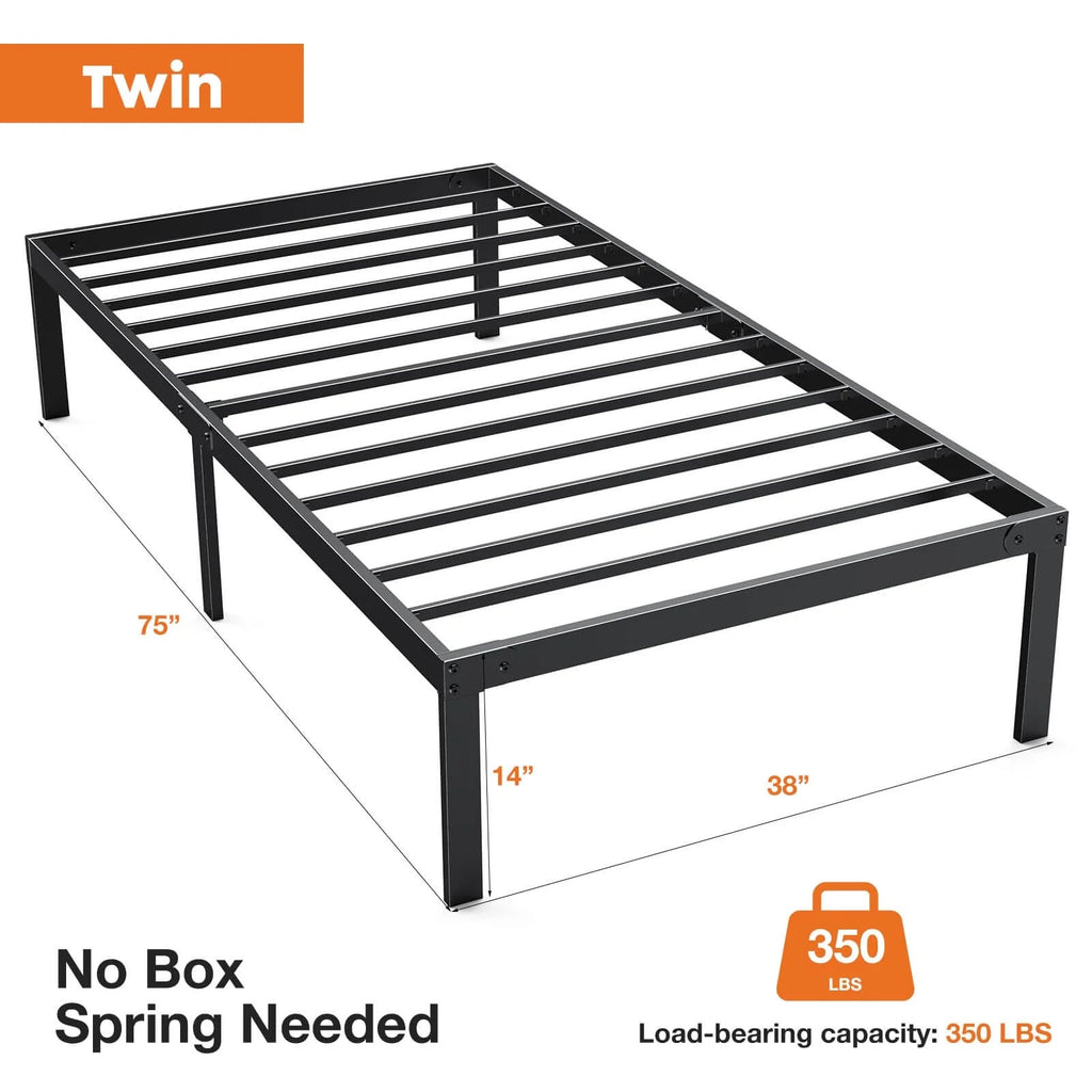 Queen Storage Metal Platform Bed Frame R1634