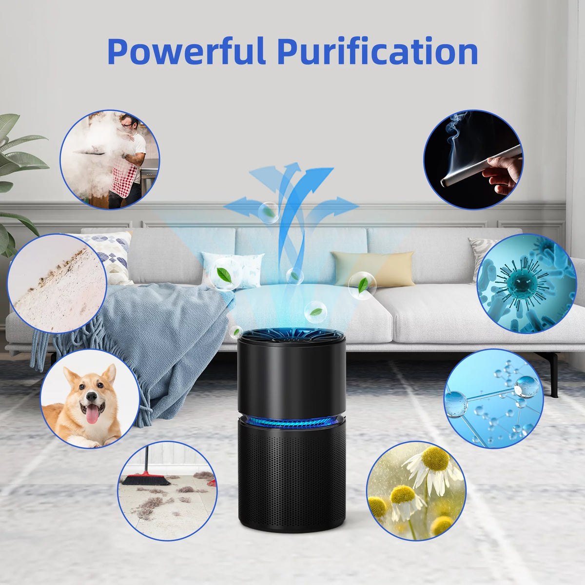 White H13 True HEPA Air Purifier L900