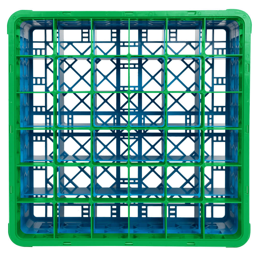 36 Compartment Green Glass Rack with 4 Extenders N5701