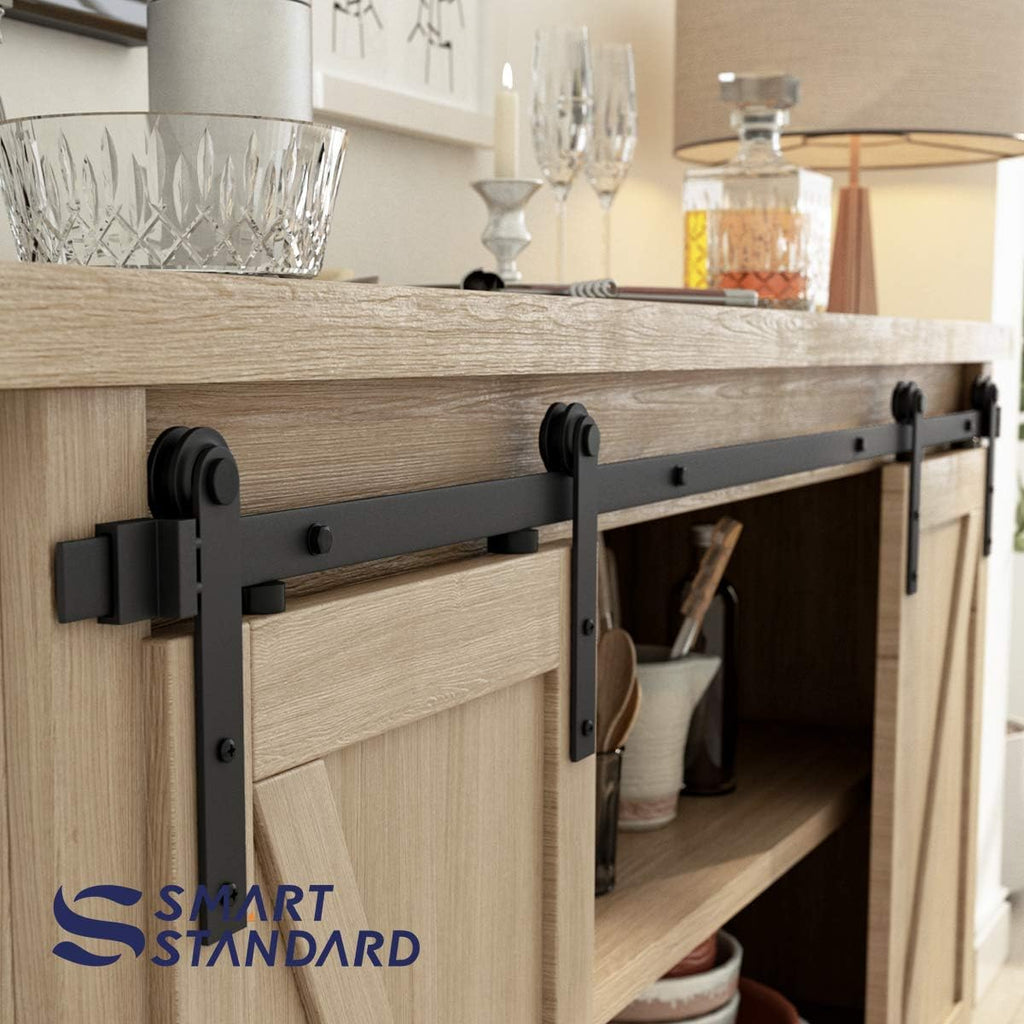 6.6FT Double Door Sliding Barn Door Hardware Kit K4095