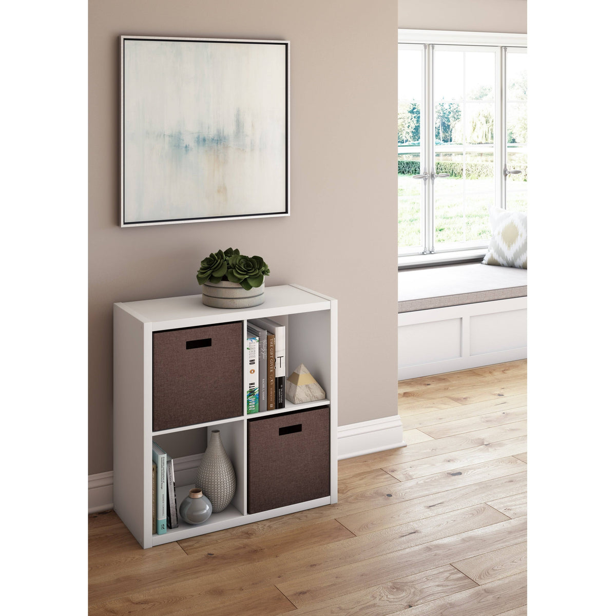 Bleached Brown Cube Bookcase M147