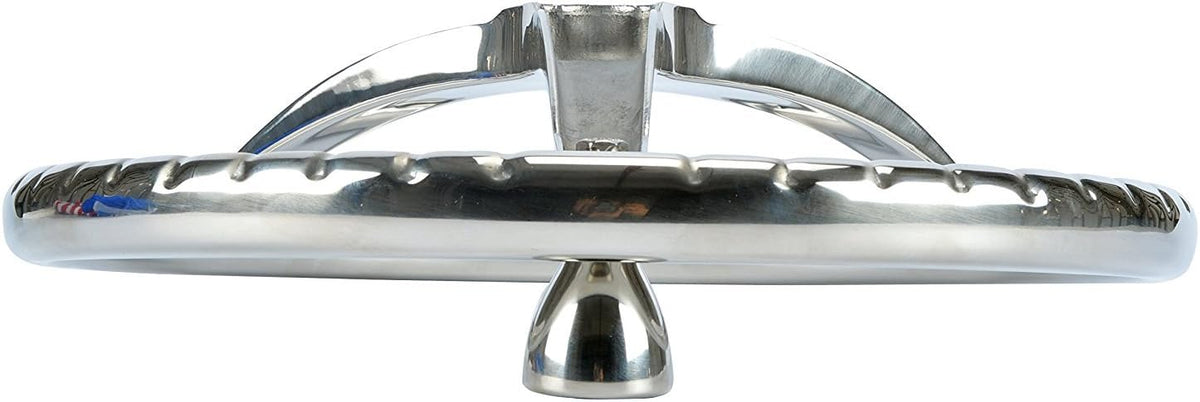 Stainless Steel Boat Steering Wheel 3 Spoke 13-1/2 Dia F5381