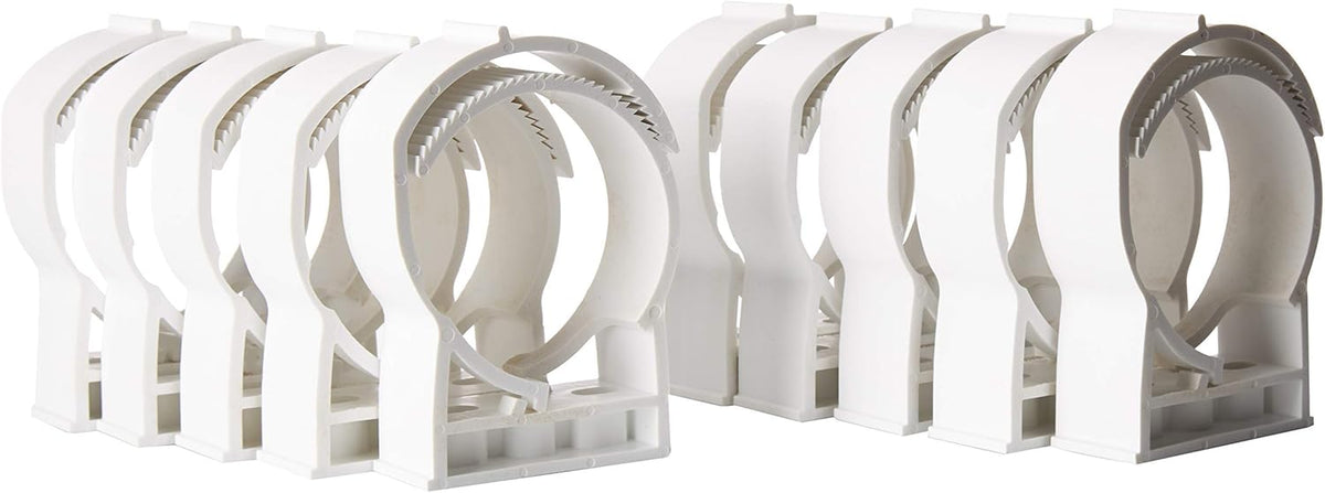 White 10pack Polypropylene Pipe Hanger for 4 inch Pipe B58176