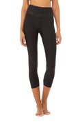 Black High-Waist Fitness Capri O86852