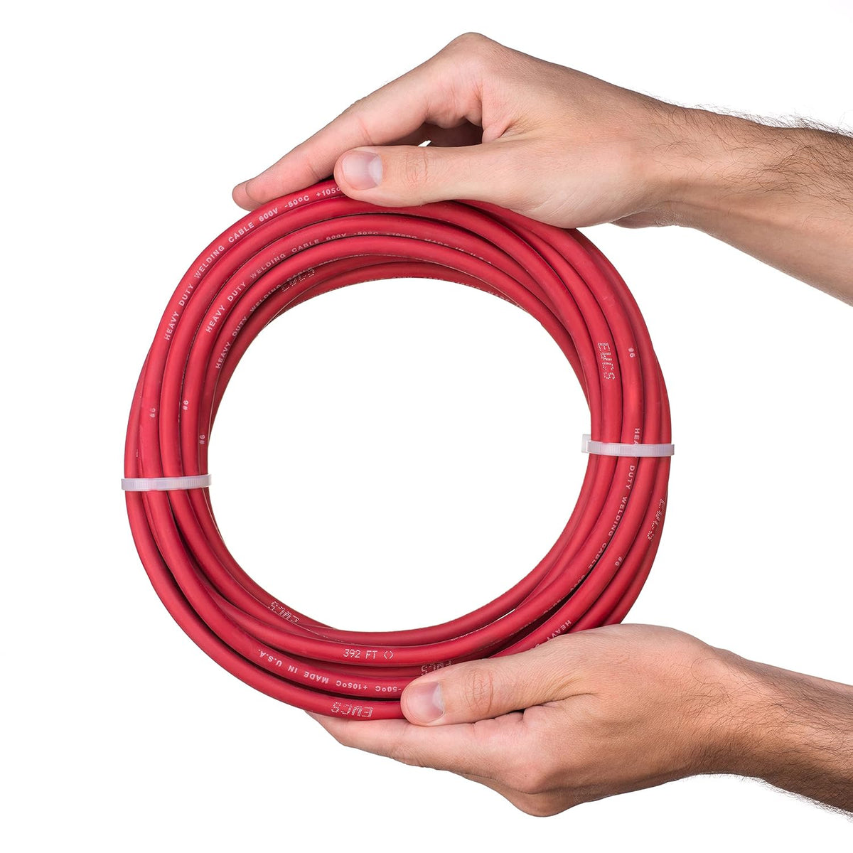 6 Gauge Welding Cable 600 Volt Red 25 Feet W1221