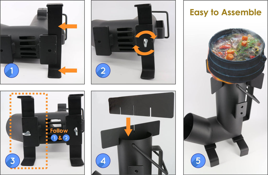 Camping Rocket Stove with Carrying Bag K7684