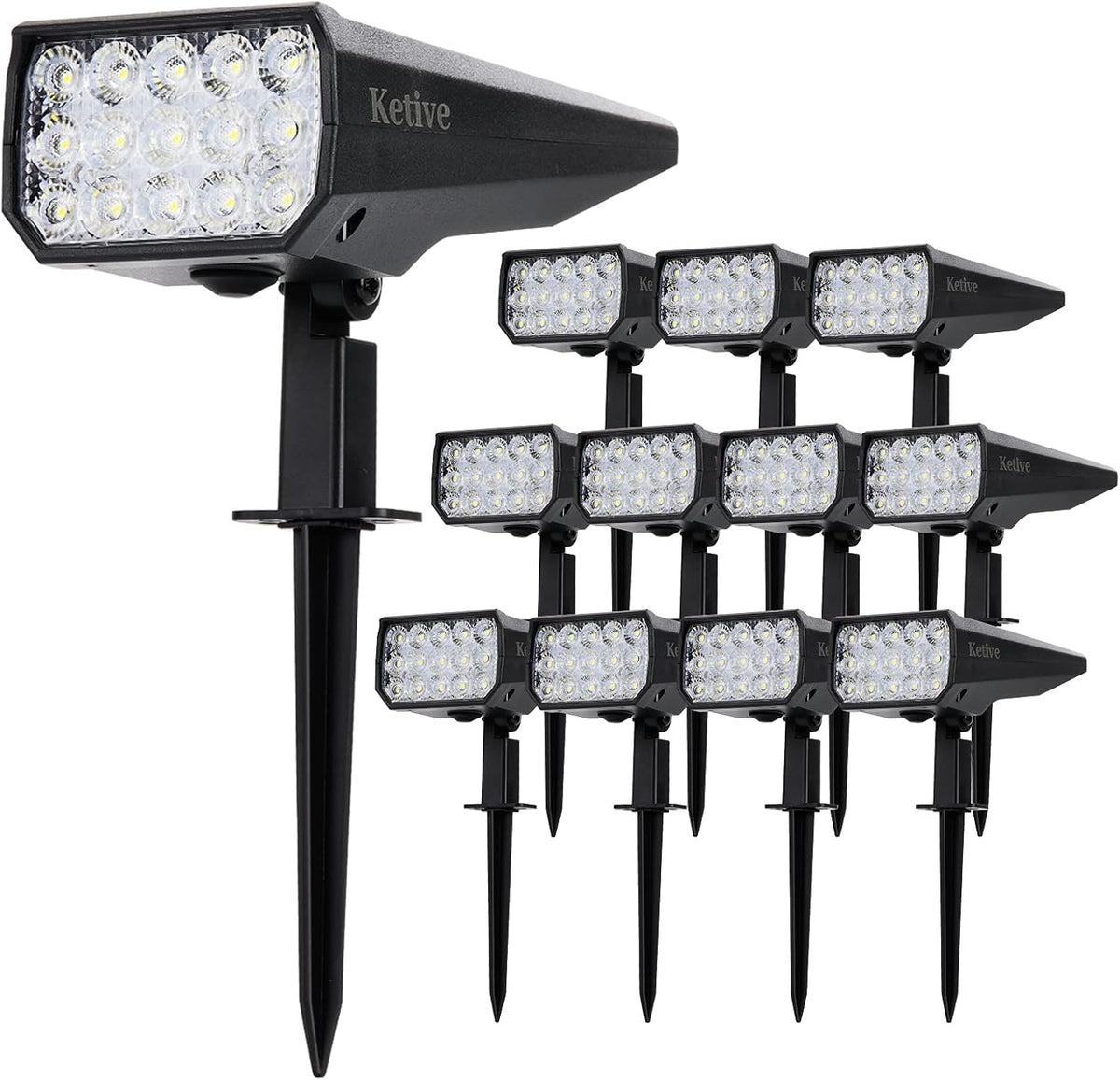 Solar Powered Waterproof Landscape Spotlights 10 Pack H250832
