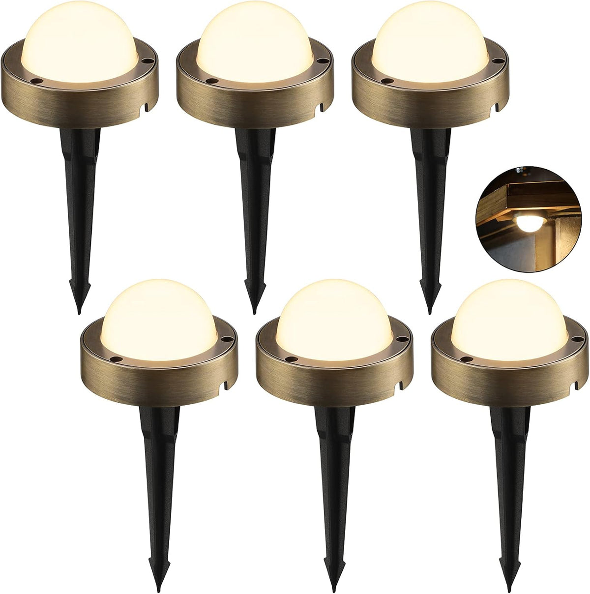 4.5W 2700K LED Landscape Pathway Lights, Pack of 6 Y1441