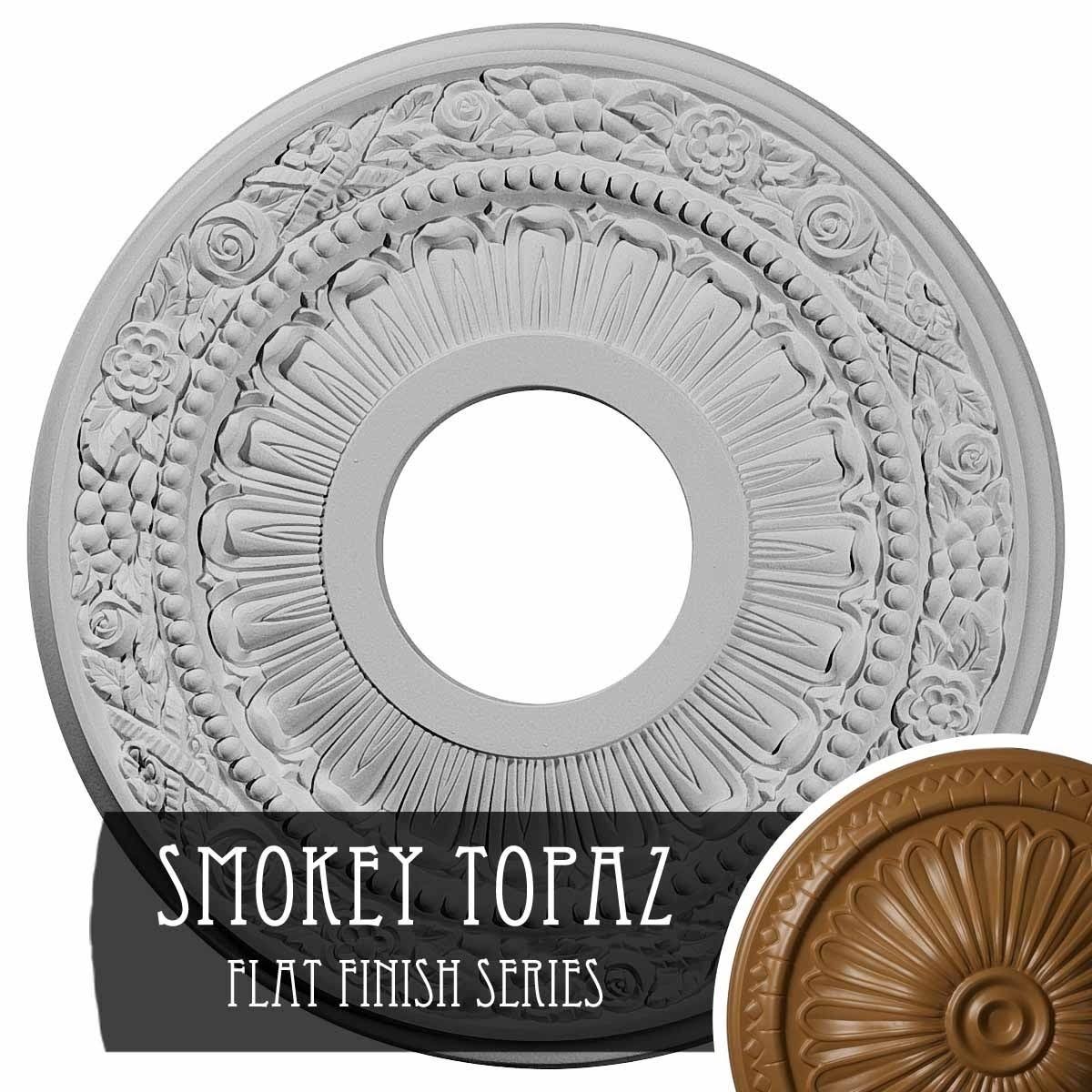 Hand-Painted Smokey Topaz Ceiling Medallion H63769