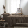 Bamboo 4 Piece California King White Bed Sheet Set G389