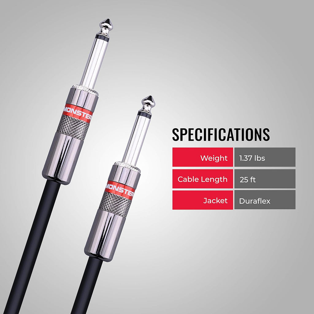 Speaker Cable Straight to Straight 25 ft 1/4 Plugs X75208