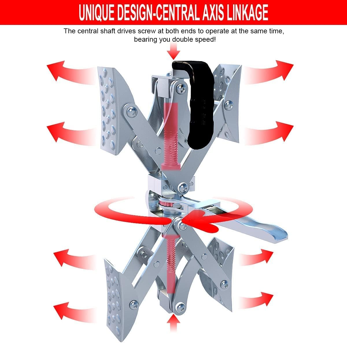 X-Shaped Wheel Chock Stabilizer with Integrated Wrench G572708
