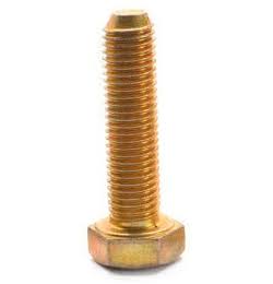 1 inch-8 x 5 1/2 inch Grade 8 Hex Cap Screw Alloy Steel Yellow Zinc Plated Pk 5 P6205