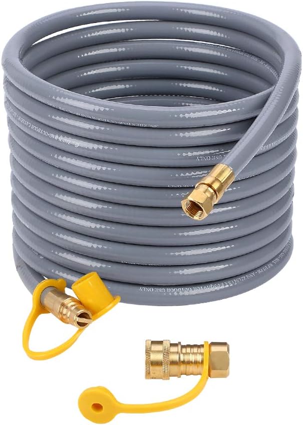 24 Feet 3/8 Inch Natural Gas Grill Hose with Quick Connect Y992