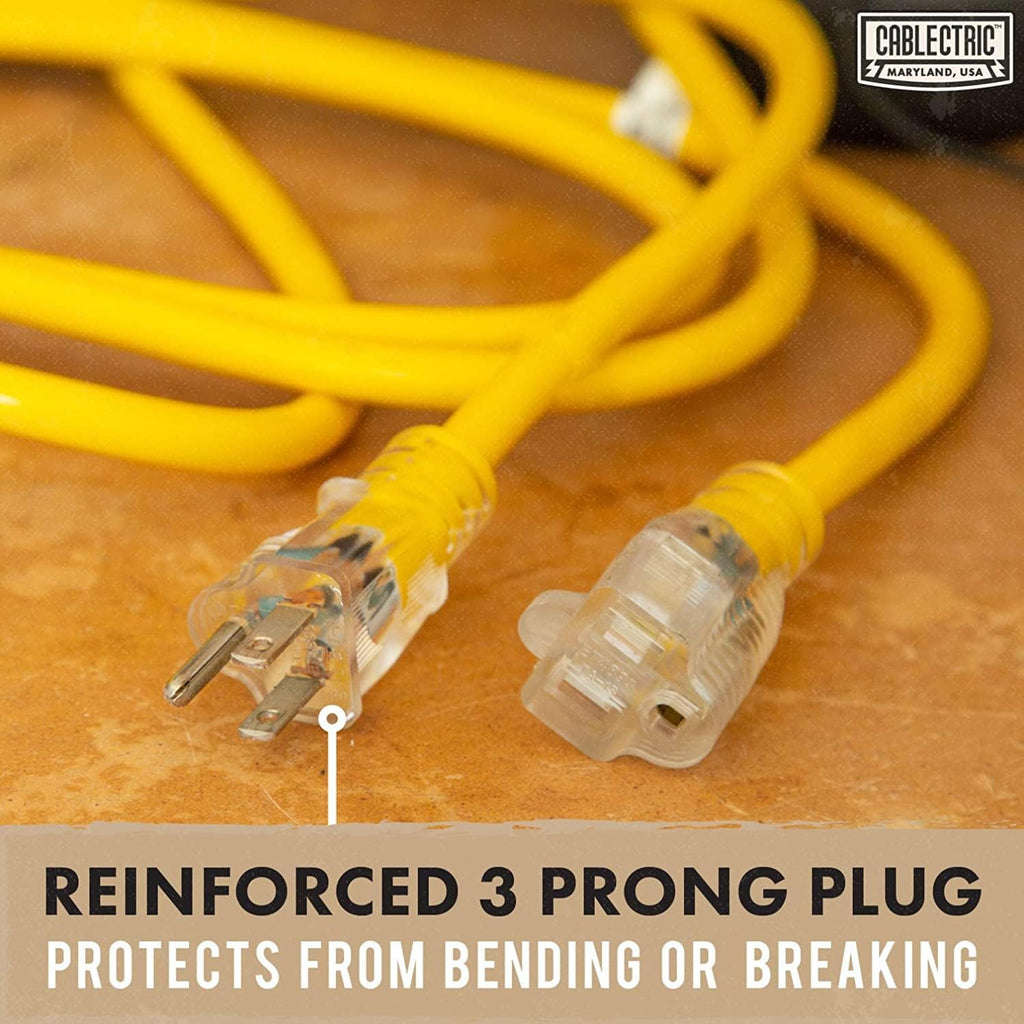 75 Ft 10 Gauge Yellow Heavy Duty Extension Cord V1900