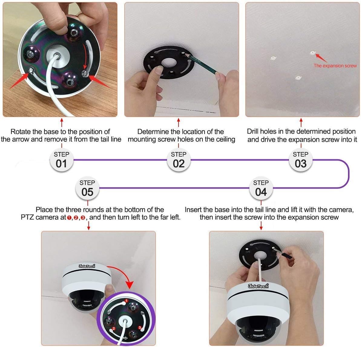 5MP PTZ POE Outdoor IP Dome Camera with 5X Optical Zoom B637