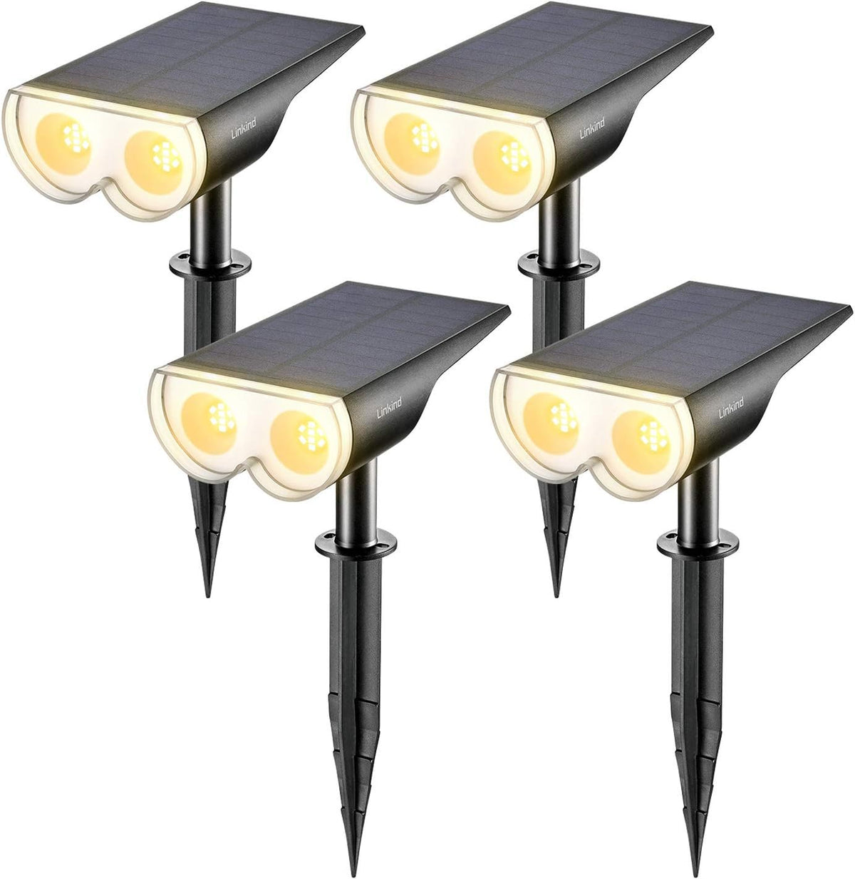 4-Pack Solar Landscape Spotlights H1464