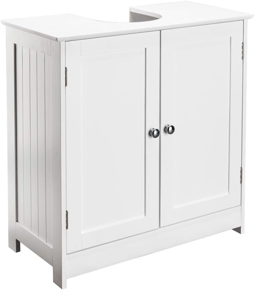 Under Sink Storage Bathroom Vanity with 2 Doors White T351999