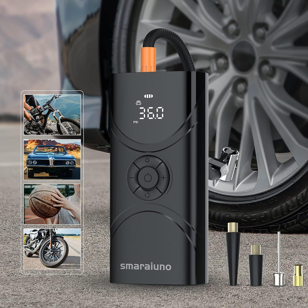 Portable Air Compressor 150PSI Cordless Tire Pump with Rechargeable Battery G366