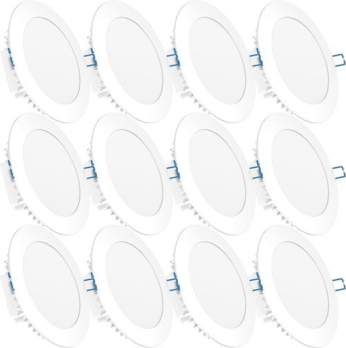 12 Pack 4 Inch Ultra Thin LED Recessed Lighting 2700K Soft White Dimmable U641