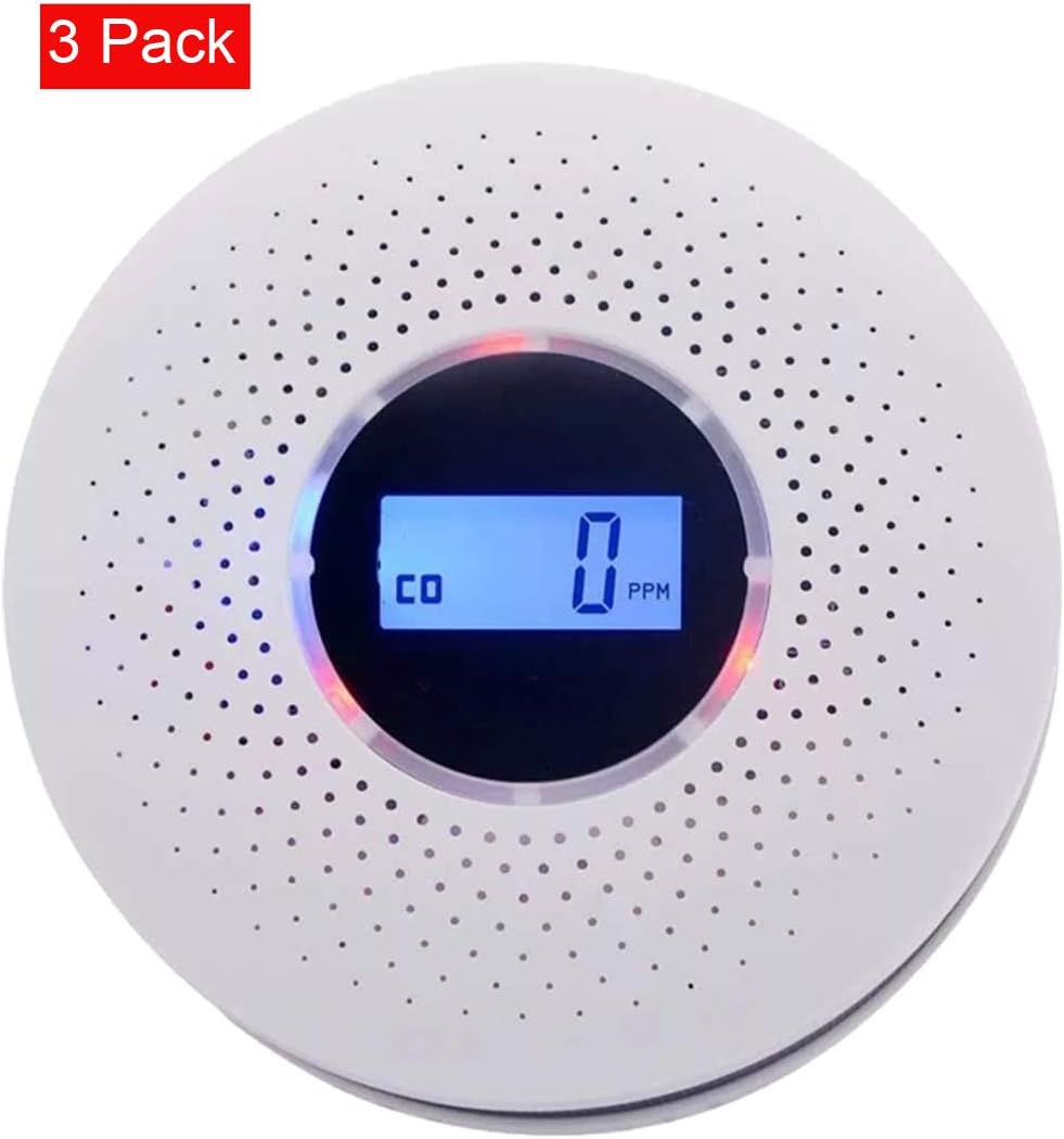 Smoke and Carbon Monoxide Detector with LCD Display 3 Pack L420