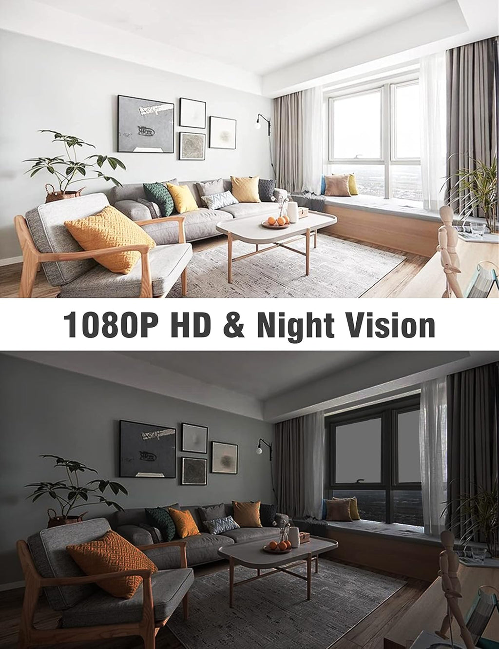 Wireless Rechargeable Battery Security Camera 1080P HD Waterproof Night Vision W459