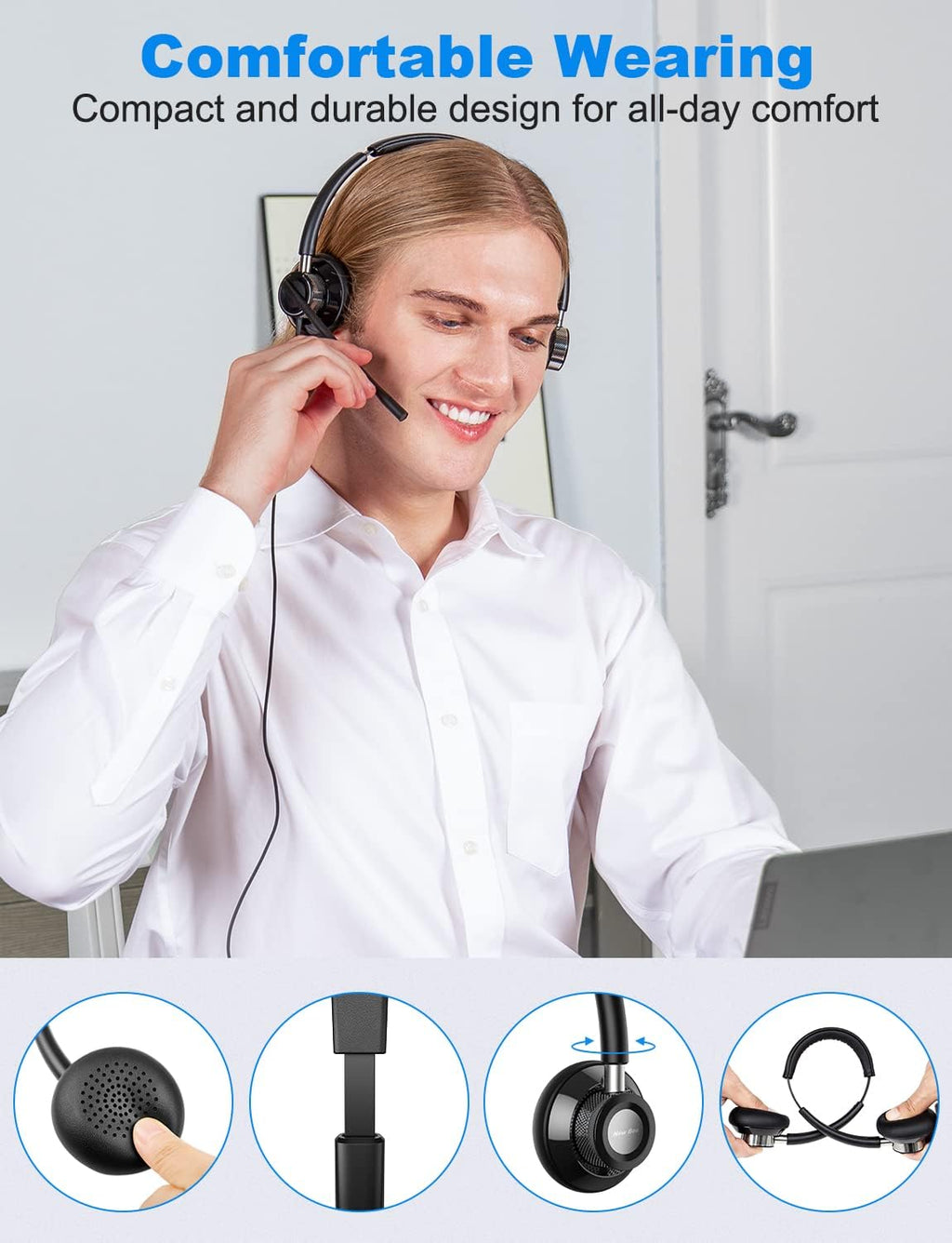 USB Headset with Microphone Wired Computer Headset G637