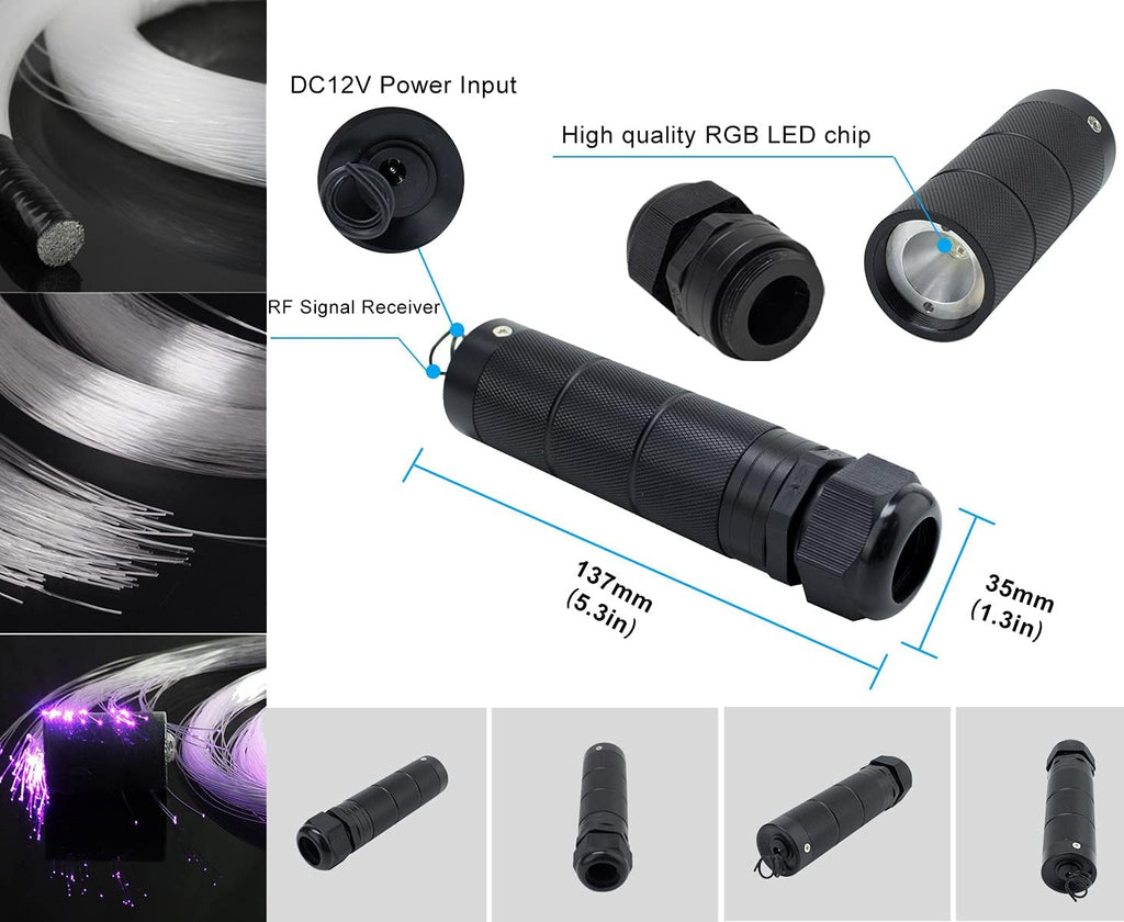 6W Bluetooth RGBW Fiber Optic Star Ceiling Kit with Remote E363337