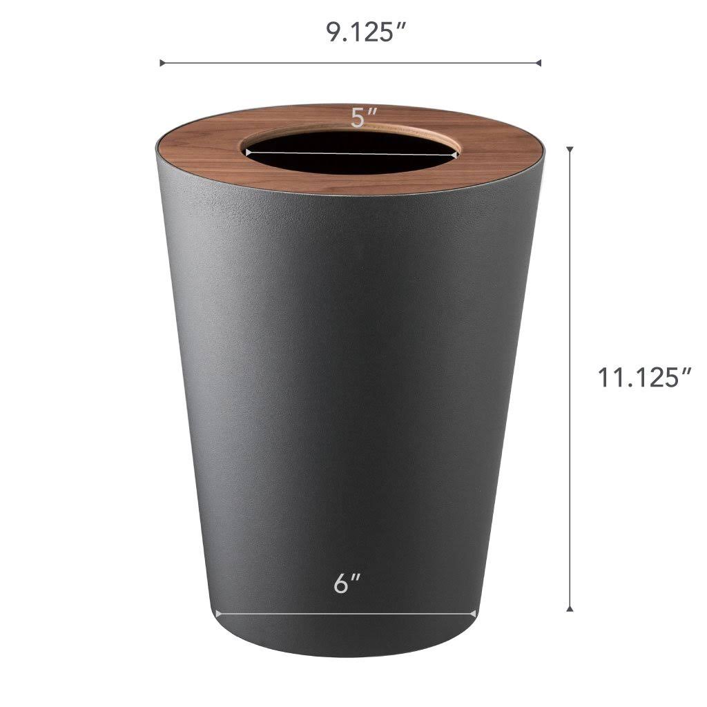 White Round Trash Can Y60697