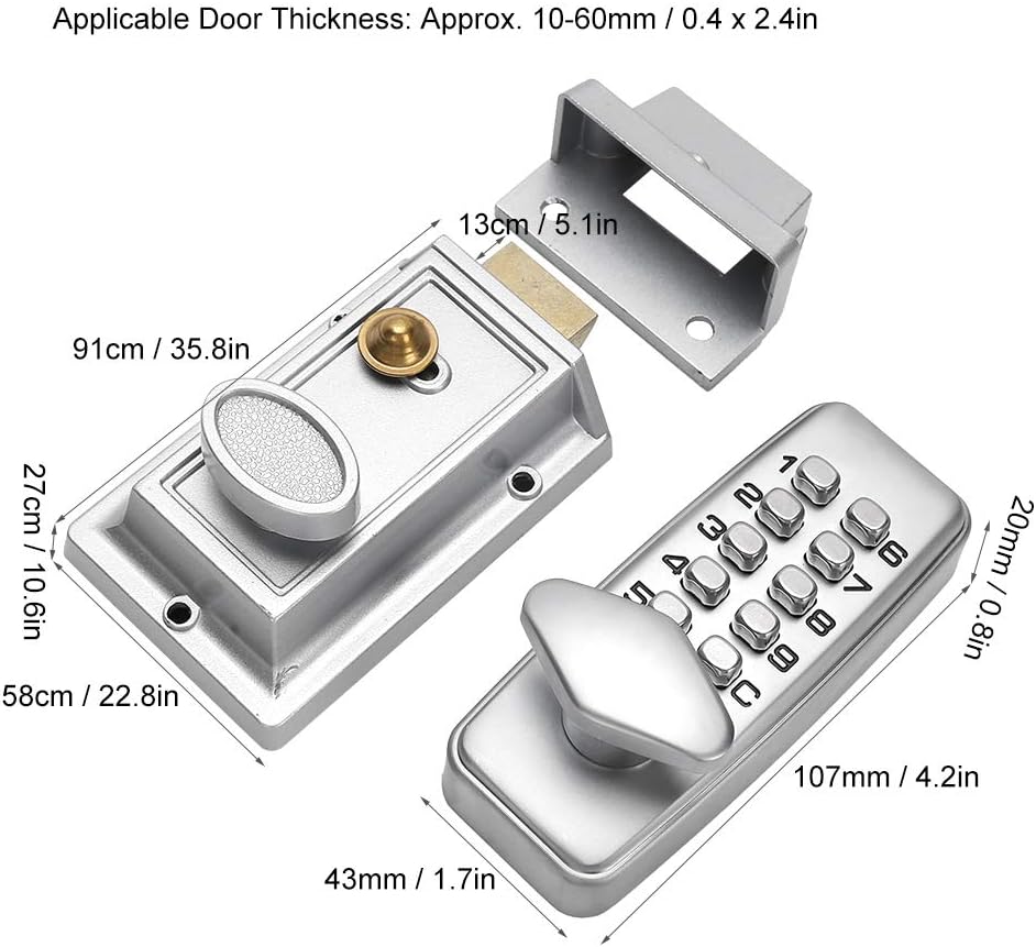 Waterproof Digital Electronic Keyless Door Lock Deadbolt Pack of 2 T192
