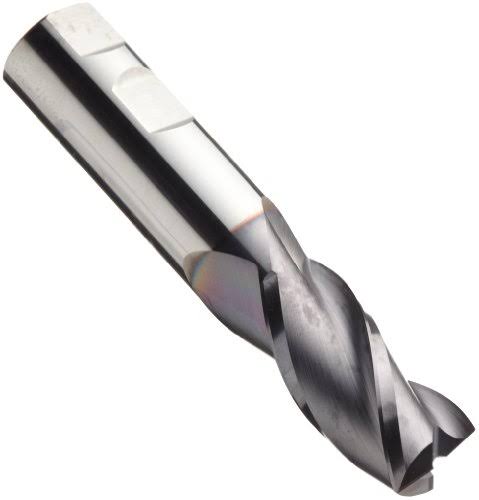 5/16 Diam 3 Flute Solid Carbide Corner Radius End Mill TiAlN J91413