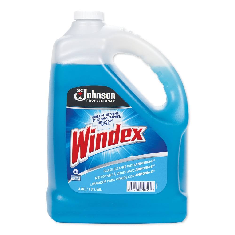 Glass Cleaner with Ammonia-D, 1 Gallon Bottle, 4/Carton U863