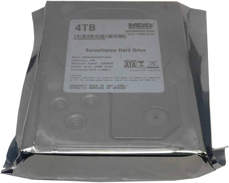 4TB 7200RPM SATA 3.5 Internal Surveillance Hard Drive E412