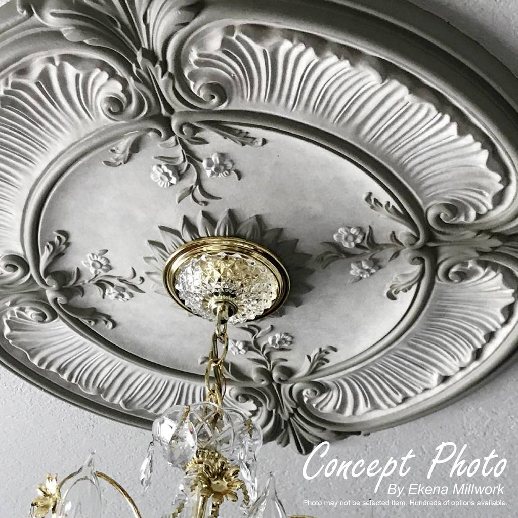 Hand-Painted Smokey Topaz Ceiling Medallion H63769