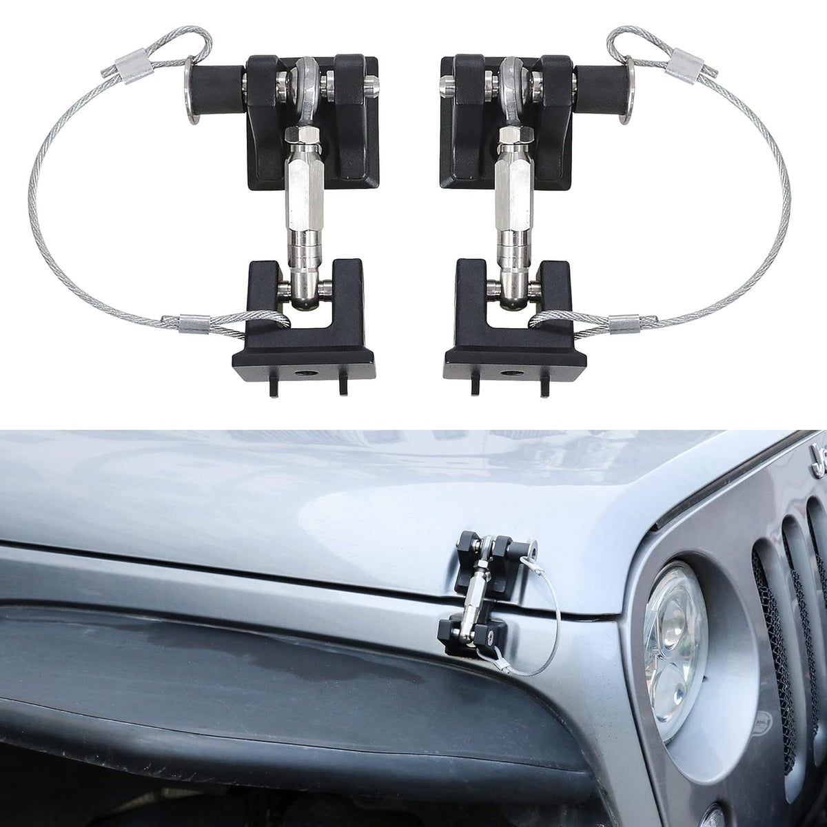 Aluminum Locking Hood Latch Kit 1 Pair L310466