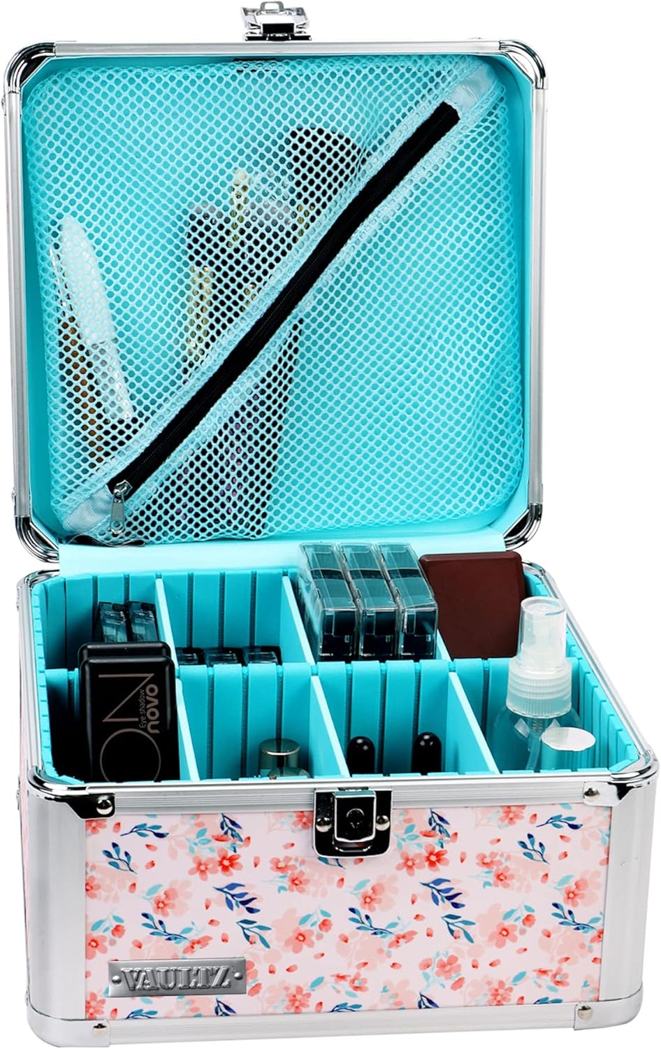 Portable Safe Box with Lock, Mesh Pocket & Adjustable Compartments, Tactical Black G966531