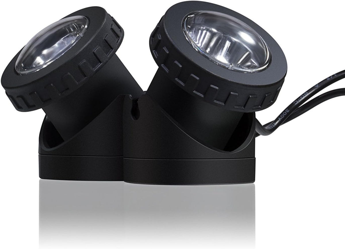 White 12 LEDs Landscape Spotlight Projection Light with 2 Submersible Lamps G1714