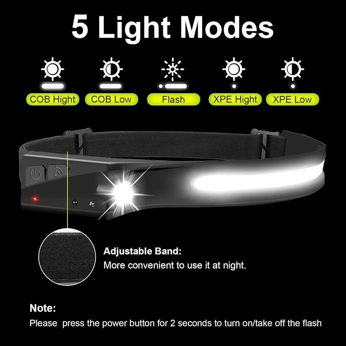 Rechargeable LED Headlamps 2-Pack 350 Lumens K62637