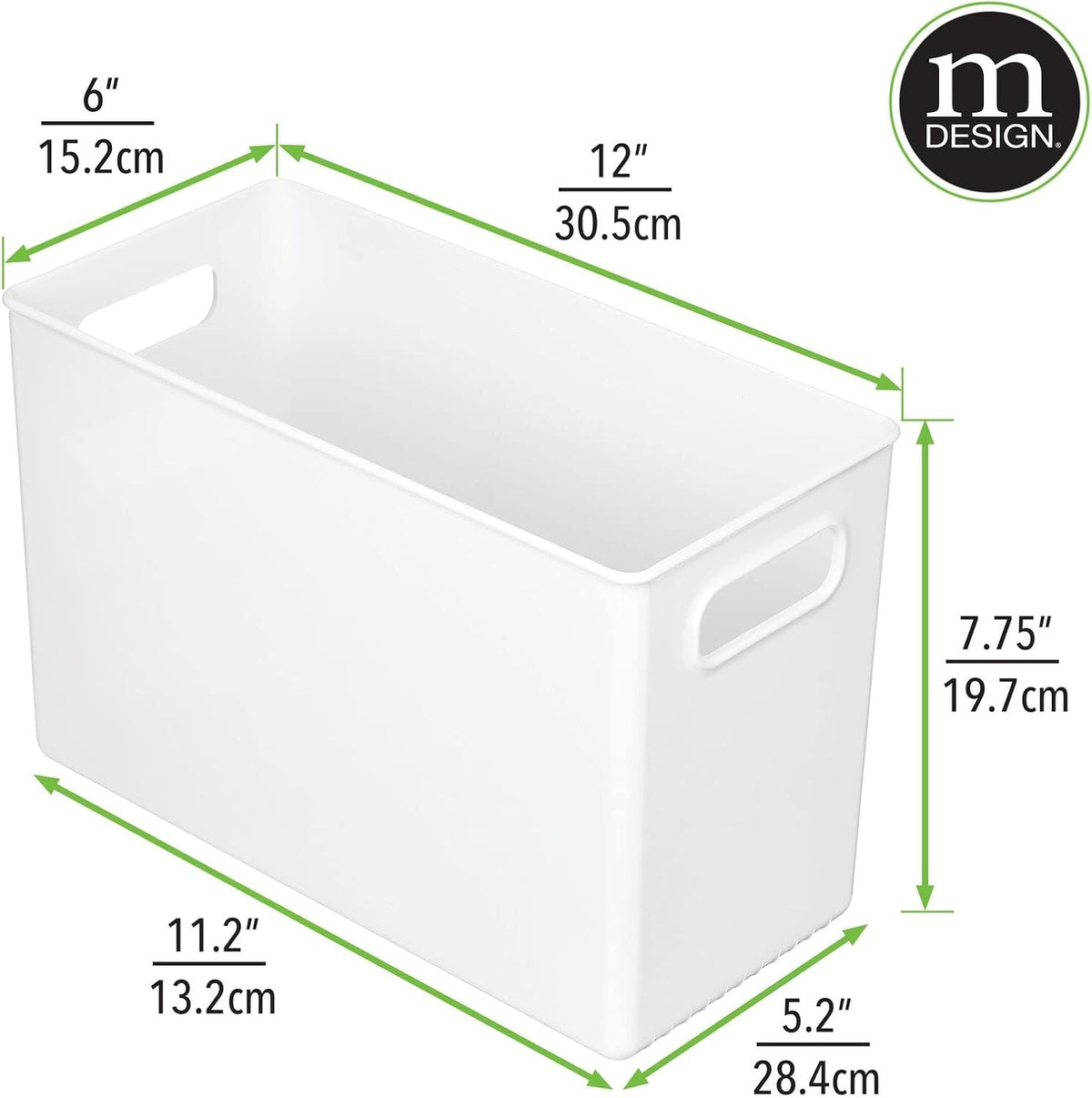 White 8 Pack Plastic Storage Organizer Bin P115