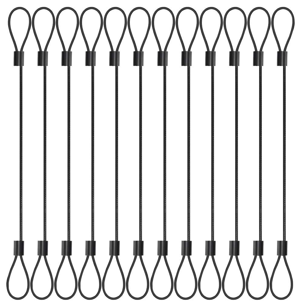 24 Pack Black 12 inch Cable Adapter Tether X1517