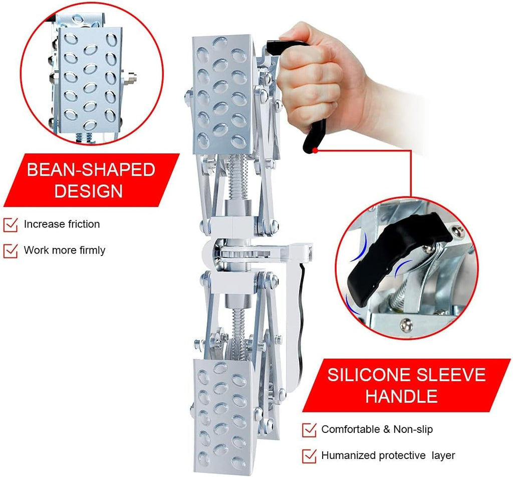 X-Shaped Wheel Chock Stabilizer with Integrated Wrench G572708