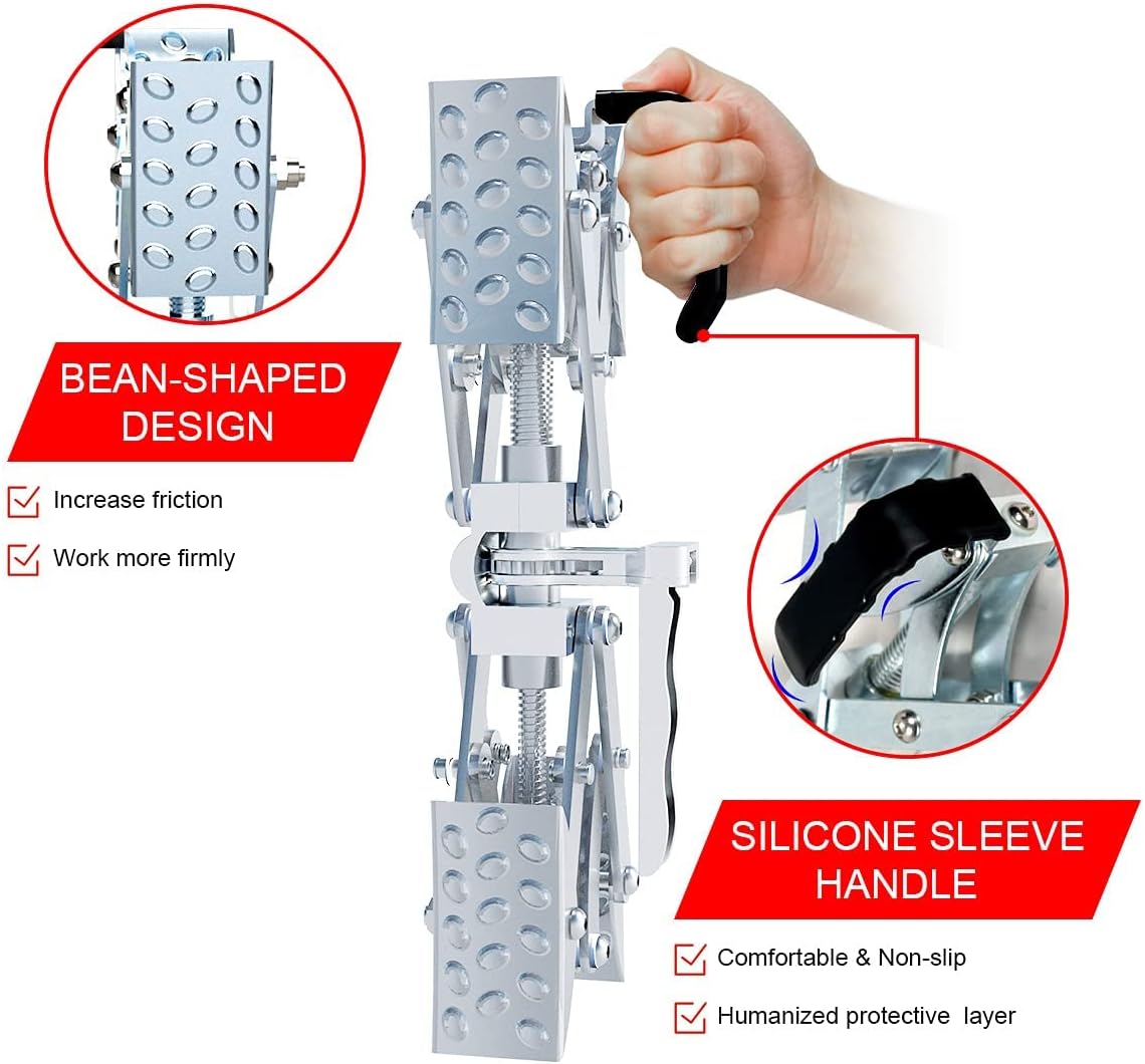 X-Shaped Wheel Chock Stabilizer with Integrated Wrench G572708