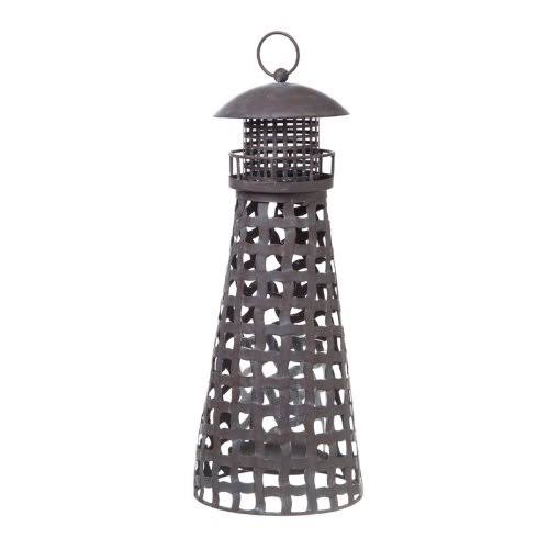 Metal and Glass Cylinder Lantern F434