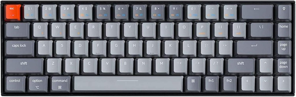 Bluetooth Wireless Mechanical Keyboard with Red Switch LED Backlit 68 Keys Compact W12699