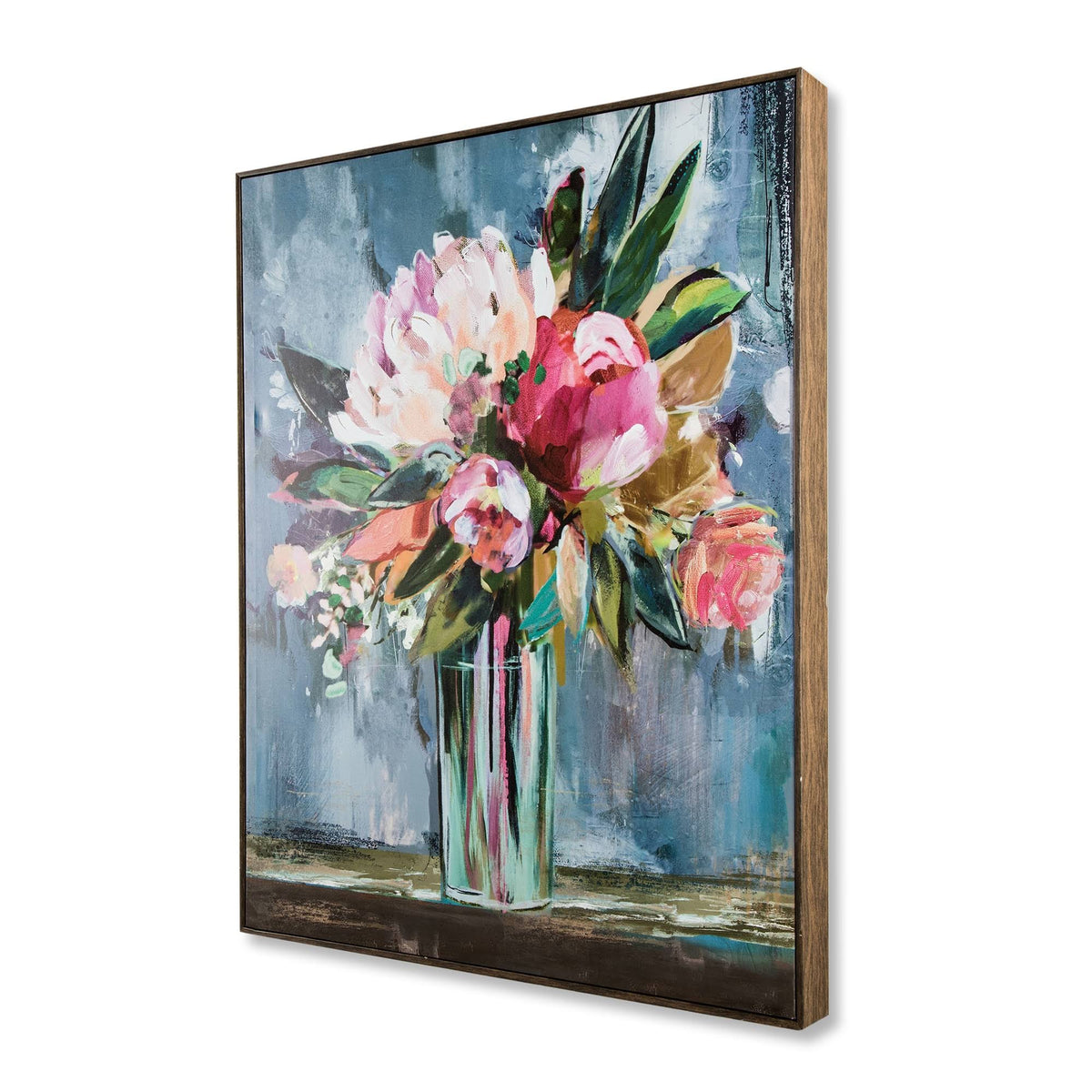 Floral Still Life Framed Wall Canvas D87107
