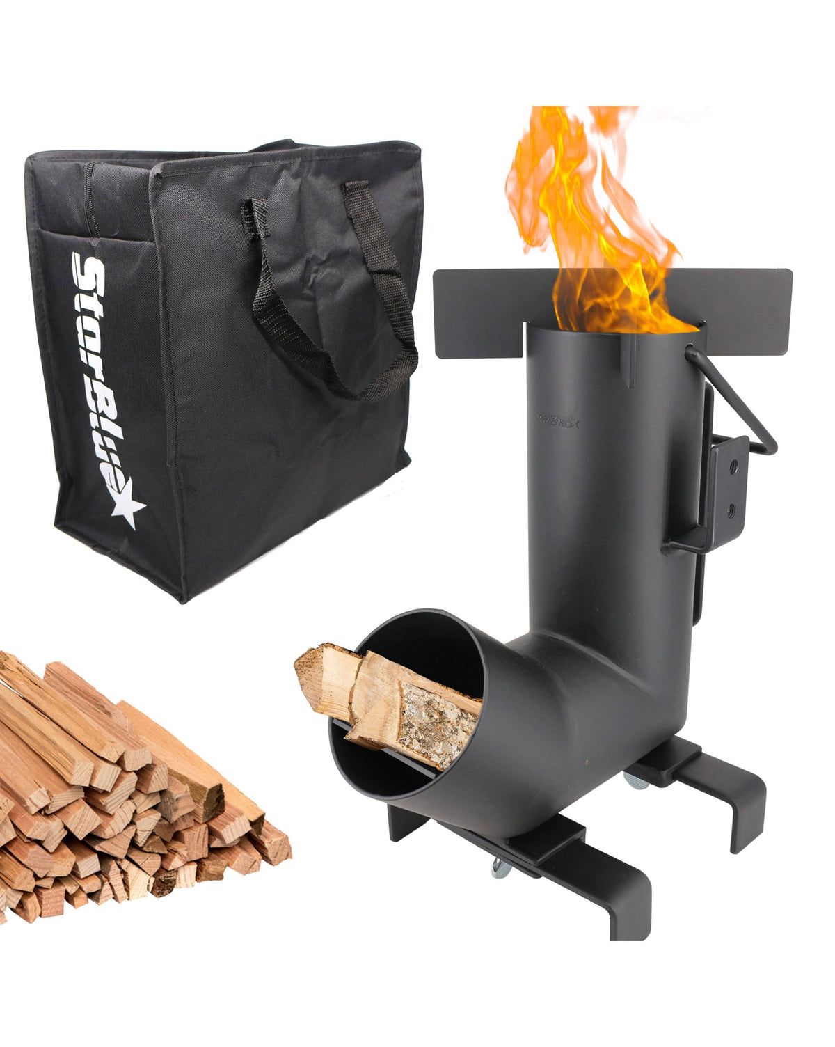 Camping Rocket Stove with Carrying Bag K7684
